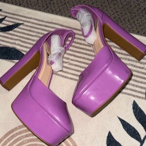Stylish Purple Platform Heels